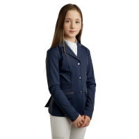 Chaqueta de concurso Montar Junior MoKately con pliegues Azul marino oscuro