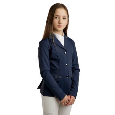 Chaqueta de concurso Montar Junior MoKately con pliegues Azul marino oscuro