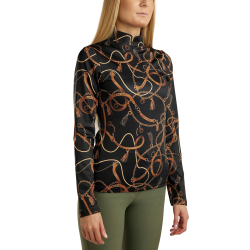 Polo de manga larga Montar estampado Haily bridle mujer Negro