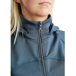 Chaqueta softshell con cremallera completa Montar MoBlair capucha desmontable cristales gun metal mujer Pizarra oscura Gris
