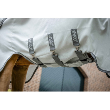 Cubierta antisarro Horseware Amigo Ripstop Plata / gris titanio / plata