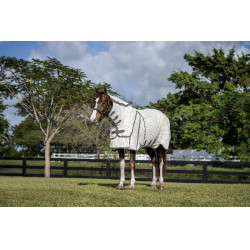 Cubre-moscas Horseware Rambo Optimo Supreme Summer Sheet Plus CarreauxMarine / gris orage / argent Motifs