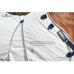 Cubre-moscas Horseware Rambo Optimo Supreme Summer Sheet Plus CarreauxMarine / gris orage / argent Motifs