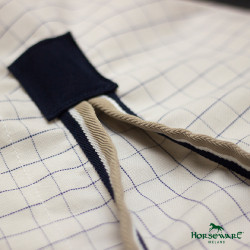 Cubre-moscas Horseware Rambo Optimo Supreme Summer Sheet Plus CarreauxMarine / gris orage / argent Motifs