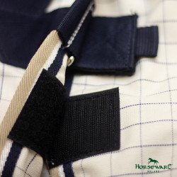 Cubre-moscas Horseware Rambo Optimo Supreme Summer Sheet Plus CarreauxMarine / gris orage / argent Motifs