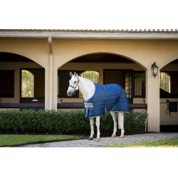 Manta de cuadra Horseware Amigo Ripstop Insulator 350g Marino / gris titanio Azul marino