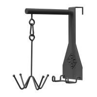 Gancho para cabezada Grooming Deluxe de 4 brazos Negro