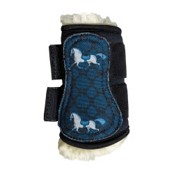Gueteras Kentucky borrego vegano motivo caballo negro Negro