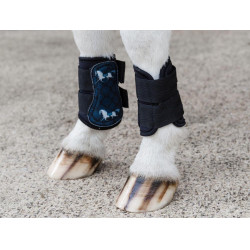 Guarniciones Turnout Kentucky con motivo de caballo negro Negro Guarniciones Turnout Kentucky con motivo de caballo negro Negro