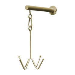 Soporte para cabezadas Grooming Deluxe de 4 brazos con fijación mural Oro