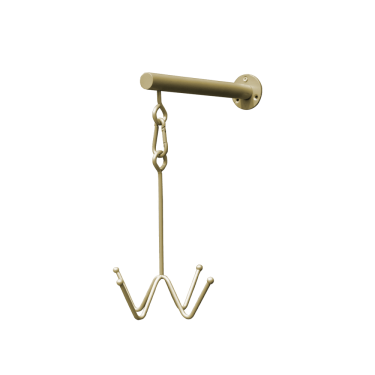 Soporte para cabezadas Grooming Deluxe de 4 brazos con fijación mural Oro Soporte para cabezadas Grooming Deluxe de 4 brazos con fijación mural Oro