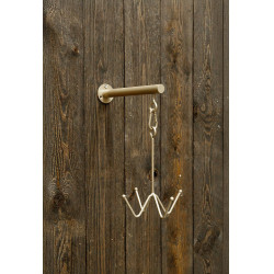 Soporte para cabezadas Grooming Deluxe de 4 brazos con fijación mural Oro Soporte para cabezadas Grooming Deluxe de 4 brazos con fijación mural Oro