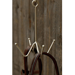 Soporte para cabezadas Grooming Deluxe de 4 brazos con fijación mural Oro Soporte para cabezadas Grooming Deluxe de 4 brazos con fijación mural Oro