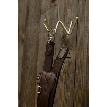 Soporte para cabezadas Grooming Deluxe de 4 brazos con fijación mural Oro Soporte para cabezadas Grooming Deluxe de 4 brazos con fijación mural Oro