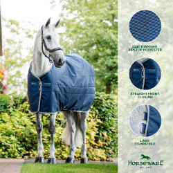 Manta de cuadra Horseware Ionic Therapy 50g Bleu imperial / argent /Marine Azul Manta de cuadra Horseware Ionic Therapy 50g Bleu imperial / argent /Marine Azul