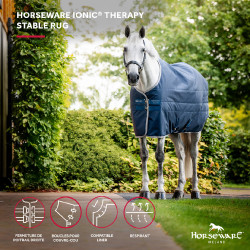 Manta de cuadra Horseware Ionic Therapy 50g Bleu imperial / argent /Marine Azul Manta de cuadra Horseware Ionic Therapy 50g Bleu imperial / argent /Marine Azul