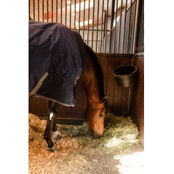 Manta de cuadra Horseware Rhino 100g Negro / gris titanio / azul clásico