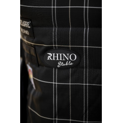 Manta de cuadra Horseware Rhino 350g VL Negro / cuadros blanco gris
