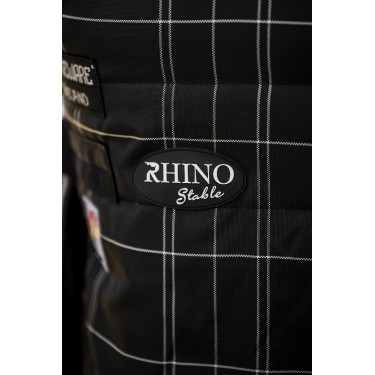 Manta de cuadra Horseware Rhino 350g VL Negro / cuadros blanco gris