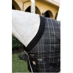 Manta de cuadra Horseware Rhino 350g VL Negro / cuadros blanco gris