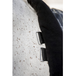 Manta de cuadra Horseware Rhino 350g VL Negro / cuadros blanco gris