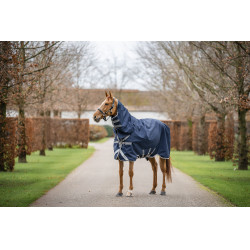 Manta Horseware Amigo 1200D Integrated Turnout 0g Marino / gris titanio / plata Azul marino