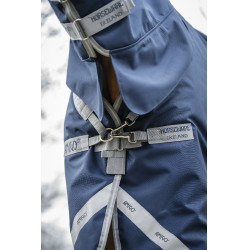 Manta Horseware Amigo 1200D Integrated Turnout 0g Marino / gris titanio / plata Azul marino