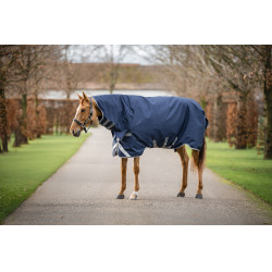 Manta Horseware Amigo 1200D Integrated Turnout 0g Marino / gris titanio / plata Azul marino