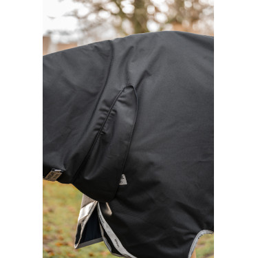 Manta Horseware Amigo 1200D Integrated Turnout 0g Negro / gris titanio / plata Manta Horseware Amigo 1200D Integrated Turnout 0g Negro / gris titanio / plata