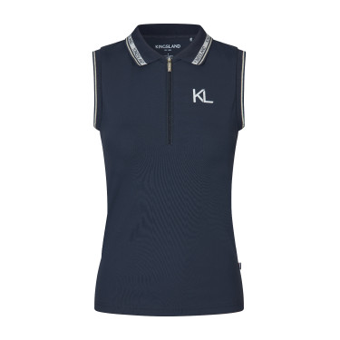 Polo sin mangas Kingsland KLNaira de malla piqué para mujer Marino Azul marino