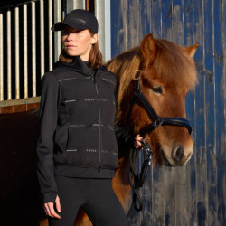 Chaqueta de equitación Kingsland EQ KL Sara híbrida para mujer Negro