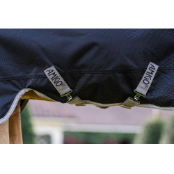 Manta Horseware Amigo 1200D Plus Poney Turnout 250g Negro / gris titanio / plata