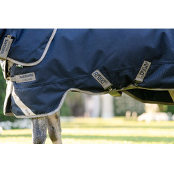 Manta Horseware Amigo 1200D Plus Poney Turnout 250g Marino / gris titanio / plata Azul marino Manta Horseware Amigo 1200D Plus Poney Turnout 250g Marino / gris titanio / plata Azul marino