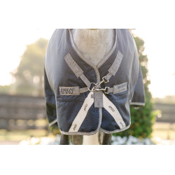 Manta Horseware Amigo 1200D Plus Poney Turnout 50g Marino / gris titanio / plata Azul marino