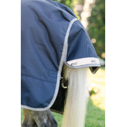 Manta Horseware Amigo 1200D Poney Turnout 50g Marino / gris titanio / plata Azul marino