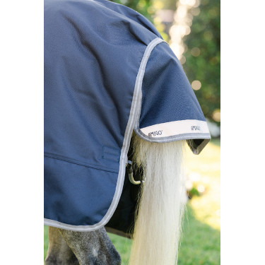 Manta Horseware Amigo 1200D Poney Turnout 50g Marino / gris titanio / plata Azul marino
