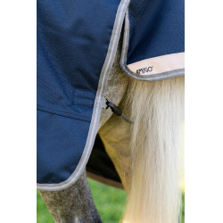 Manta Horseware Amigo 1200D Poney Turnout 50g Marino / gris titanio / plata Azul marino