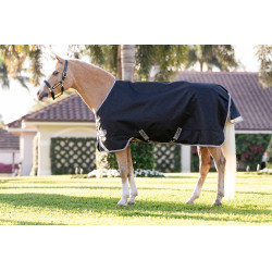 Manta Horseware Amigo 1200D Poney Turnout 50g Negro / gris titanio / plata
