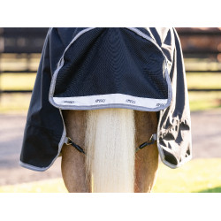 Manta Horseware Amigo 1200D Poney Turnout 50g Negro / gris titanio / plata