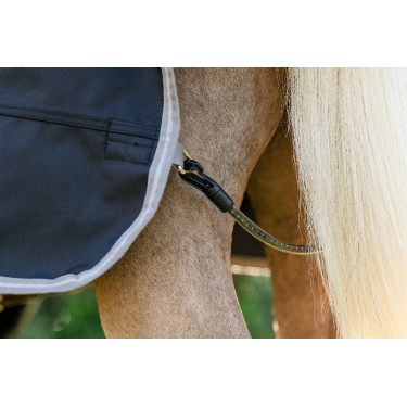 Manta Horseware Amigo 1200D Poney Turnout 50g Negro / gris titanio / plata