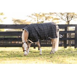 Manta Horseware Amigo 1200D Poney Turnout 50g Negro / gris titanio / plata