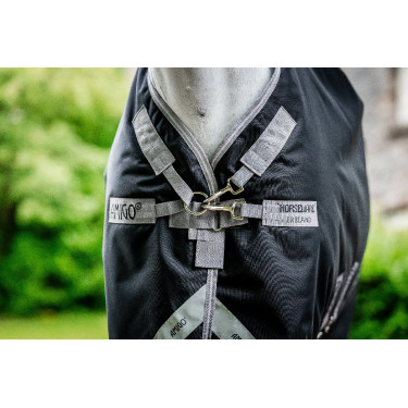 Manta Horseware Amigo 1200D Turnout 0g Negro / gris titanio / plata Manta Horseware Amigo 1200D Turnout 0g Negro / gris titanio / plata