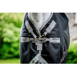 Manta Horseware Amigo 1200D Turnout 250g Negro / gris titanio / plata