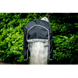 Manta Horseware Amigo 1200D Turnout 250g Negro / gris titanio / plata