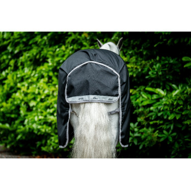 Manta Horseware Amigo 1200D Turnout 250g Negro / gris titanio / plata