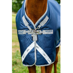 Manta Horseware Amigo 1200D Turnout 50g Marino / gris titanio / plata Azul marino