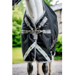 Manta Horseware Amigo 1200D Turnout Plus 50g Negro / gris titanio / plata Manta Horseware Amigo 1200D Turnout Plus 50g Negro / gris titanio / plata