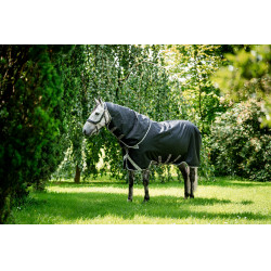 Manta Horseware Amigo 1200D Turnout Plus 50g Negro / gris titanio / plata Manta Horseware Amigo 1200D Turnout Plus 50g Negro / gris titanio / plata