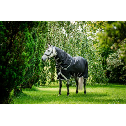 Manta Horseware Amigo 1200D Turnout Plus 50g Negro / gris titanio / plata Manta Horseware Amigo 1200D Turnout Plus 50g Negro / gris titanio / plata