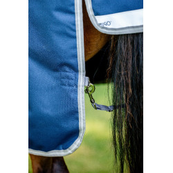 Manta Horseware Amigo 1200D Wug Turnout 150g Marino / gris titanio / plata Azul marino